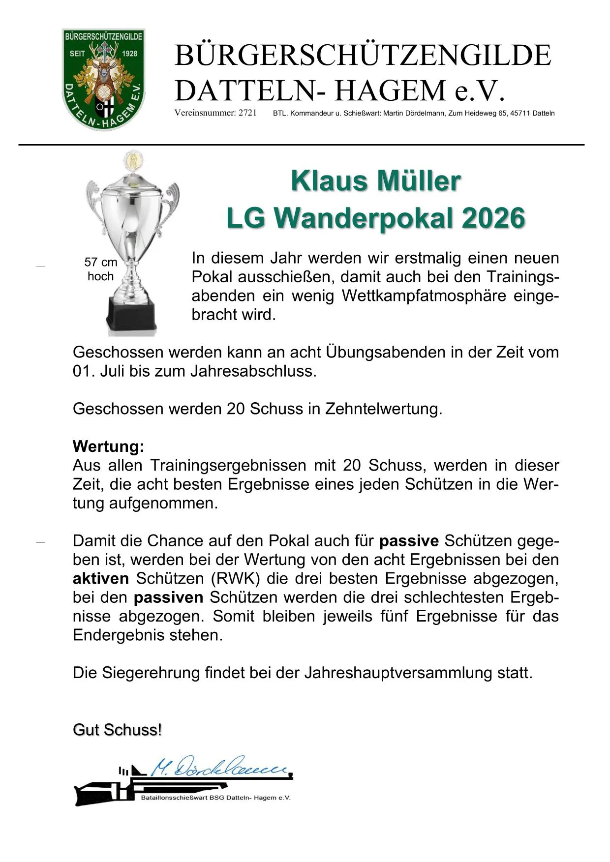 Klaus Müller Wanderpokal 2026